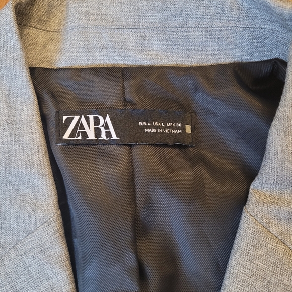 Lrg ZARA Gray Two Button Blazer - Picture 5 of 6